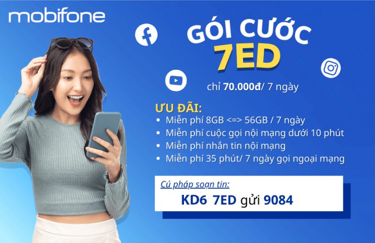 Gói cước 4G MobiFone 7ED
